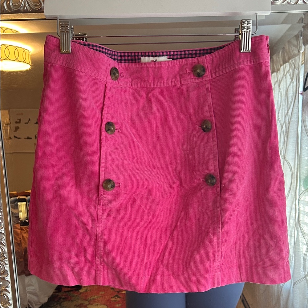Vineyard Vines Pink Double-Breasted velvet Women's Skirt